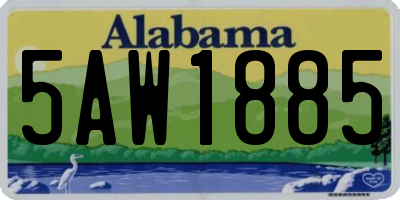 AL license plate 5AW1885