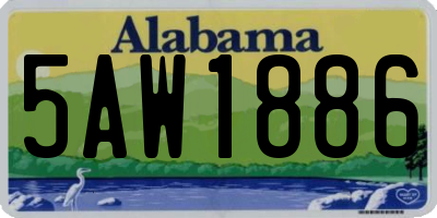 AL license plate 5AW1886