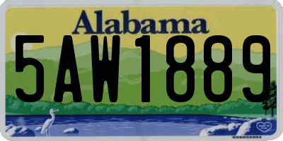 AL license plate 5AW1889
