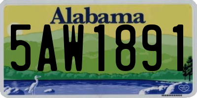 AL license plate 5AW1891
