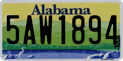 AL license plate 5AW1894