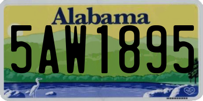 AL license plate 5AW1895