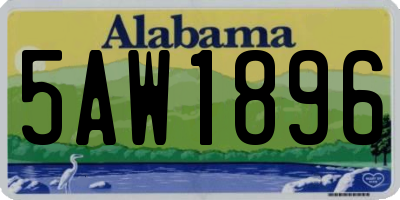 AL license plate 5AW1896