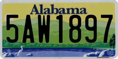 AL license plate 5AW1897
