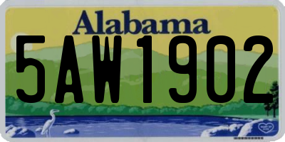 AL license plate 5AW1902