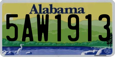 AL license plate 5AW1913