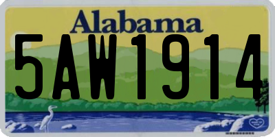AL license plate 5AW1914