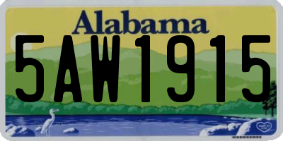 AL license plate 5AW1915