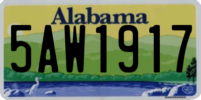 AL license plate 5AW1917