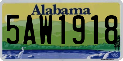 AL license plate 5AW1918