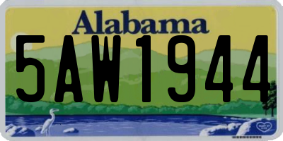 AL license plate 5AW1944