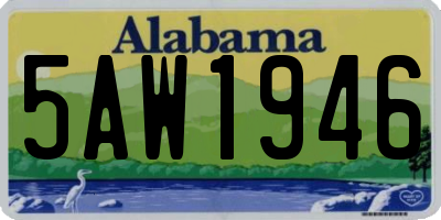 AL license plate 5AW1946