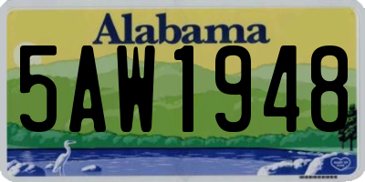 AL license plate 5AW1948