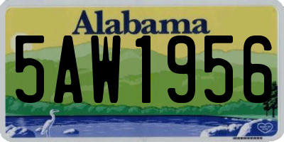 AL license plate 5AW1956