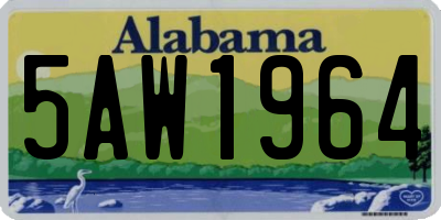 AL license plate 5AW1964