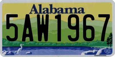 AL license plate 5AW1967