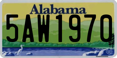 AL license plate 5AW1970
