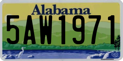 AL license plate 5AW1971