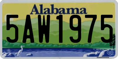 AL license plate 5AW1975