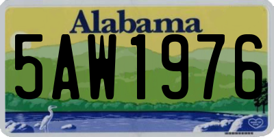 AL license plate 5AW1976