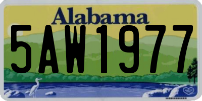 AL license plate 5AW1977