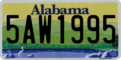 AL license plate 5AW1995
