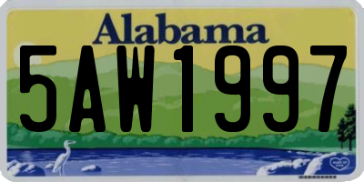 AL license plate 5AW1997