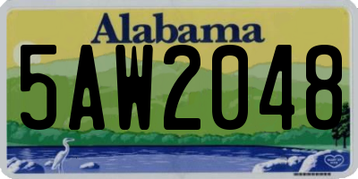 AL license plate 5AW2048