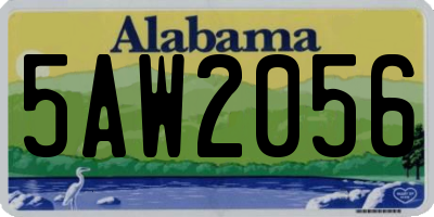 AL license plate 5AW2056