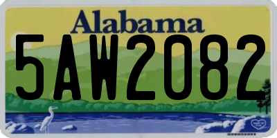 AL license plate 5AW2082