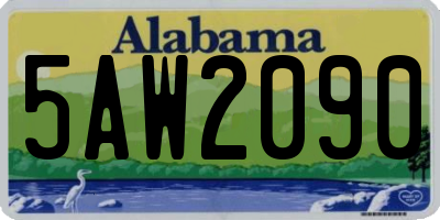 AL license plate 5AW2090
