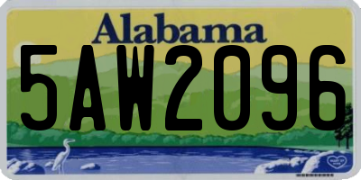 AL license plate 5AW2096