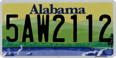 AL license plate 5AW2112