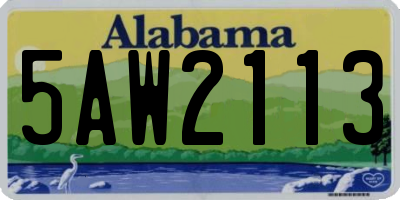 AL license plate 5AW2113