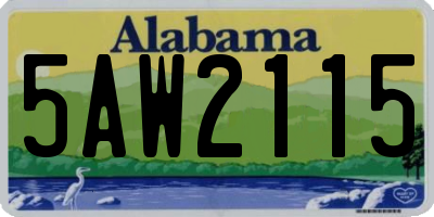 AL license plate 5AW2115