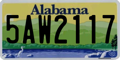 AL license plate 5AW2117