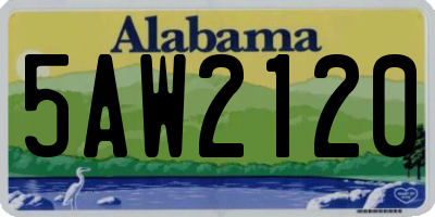 AL license plate 5AW2120