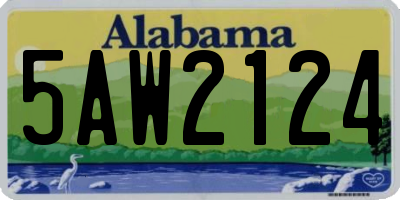 AL license plate 5AW2124