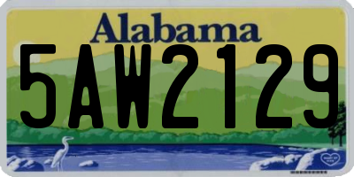 AL license plate 5AW2129
