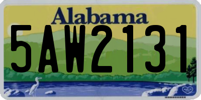 AL license plate 5AW2131