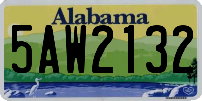 AL license plate 5AW2132