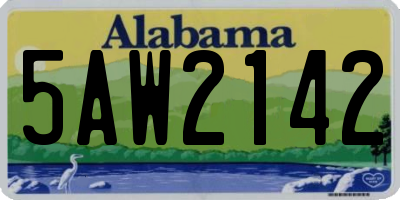 AL license plate 5AW2142