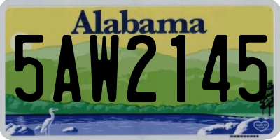 AL license plate 5AW2145