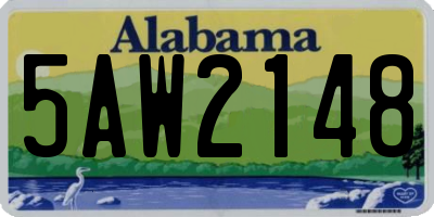 AL license plate 5AW2148