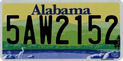 AL license plate 5AW2152