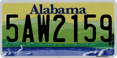 AL license plate 5AW2159
