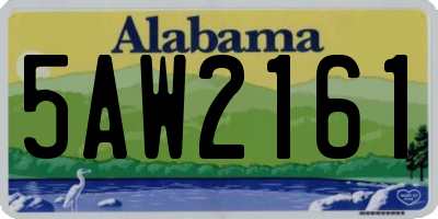AL license plate 5AW2161