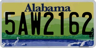 AL license plate 5AW2162