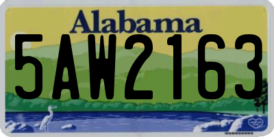 AL license plate 5AW2163