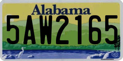 AL license plate 5AW2165